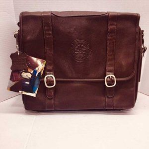 NEW -Leather Briefcase, Brown - Briefcase for Men and Women